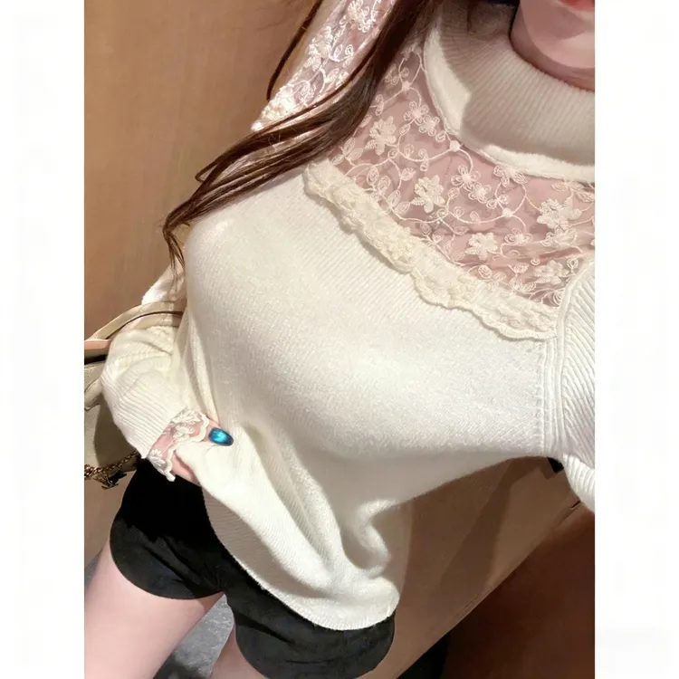 【大码】针织衫预时尚百搭秋冬长袖保暖套头设计款洋气显瘦气质Z85