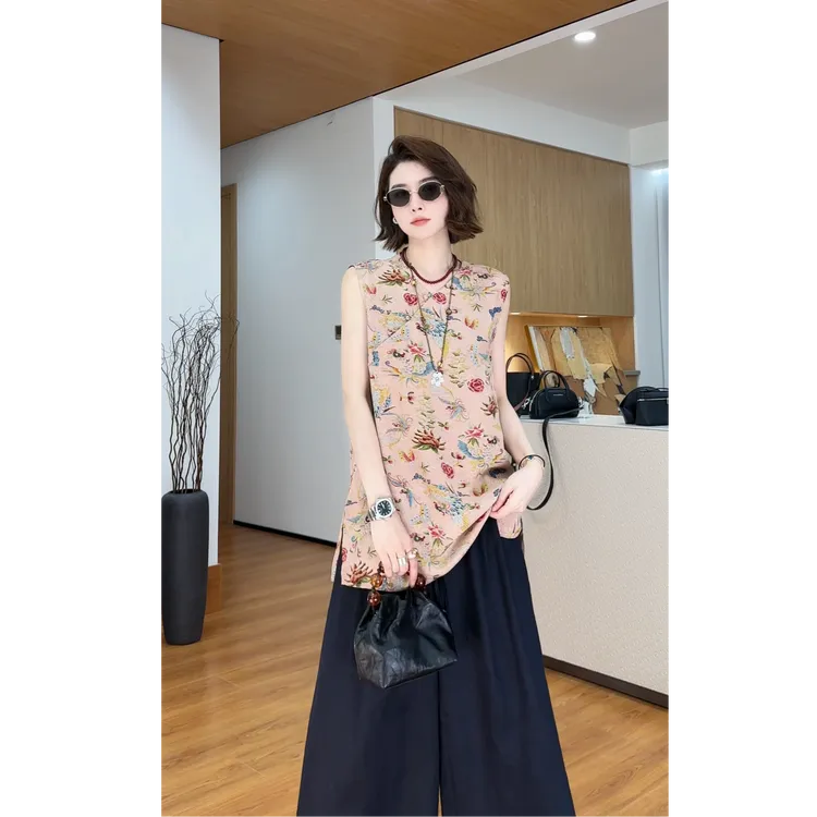 YYOUHAN 2025新款【凝妆记】新中式国风盘扣提花上衣 2506C3509