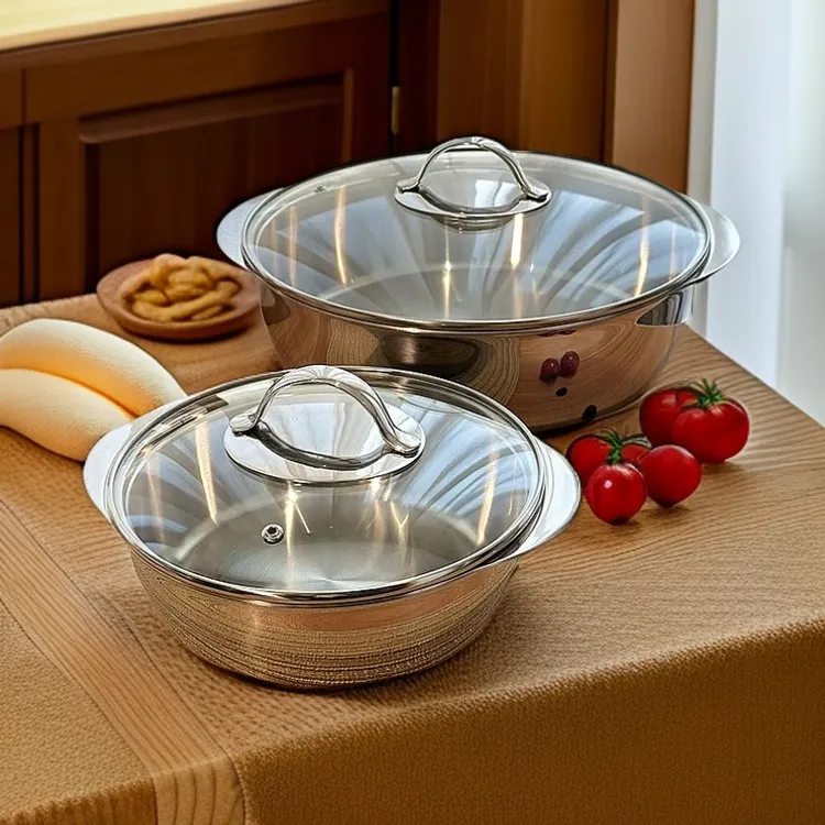 清汤锅加厚食品级304不锈钢火锅盆家用电磁炉专用水果盘零食盆