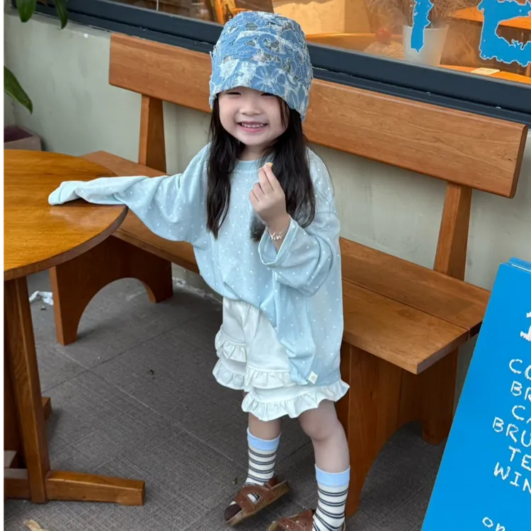 壹妈韩版女童T恤长袖儿童夏装防晒衫2025新款透气宝宝超好看上衣