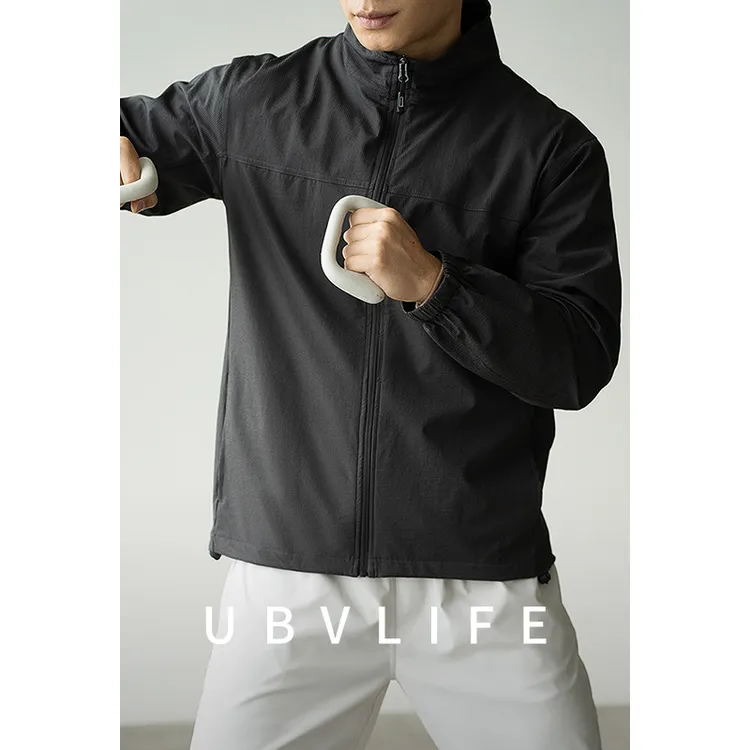 【都市运动系列】高弹肌理感速干外套男2025夏季通勤抗皱透气夹克