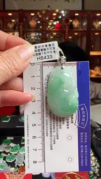【闪购商品】翡翠颈饰18K金镶嵌H6433 冰绿如意