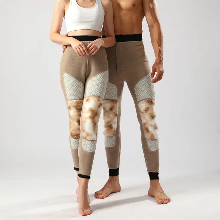 男女款拉容棉裤2025新款爆款石墨烯超长护膝5层加绒加厚保暖裤