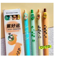 【发4支-款式可选】【赞仕纽扣笔双珠cs黑色0.5mm】