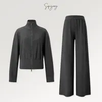 SIQIYOUNG【Maggie精选】温布尔顿-自洽放松珠链饰边针织套装