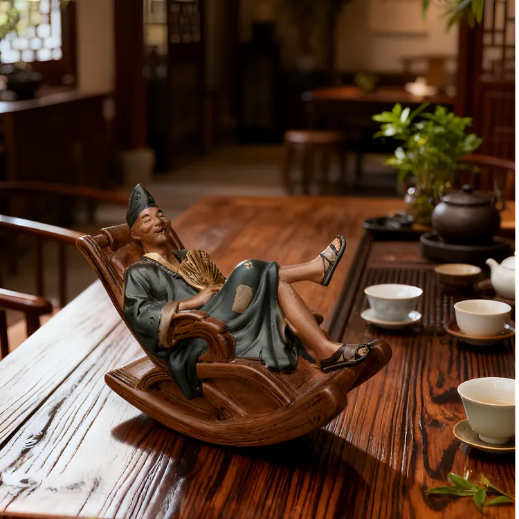 湘荟【济公】茶宠中式桌面茶宠工艺品摆件