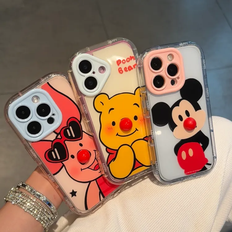 欧克里里米奇维尼红鼻子适用苹果16/17手机壳奶油壳华为vivo小米1
