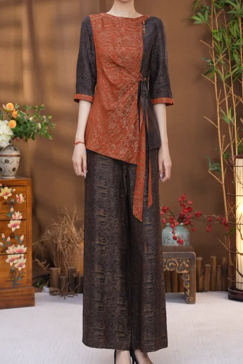 【套装】朱雀衔霞上衣953217461+楚漆行云裤子953227462