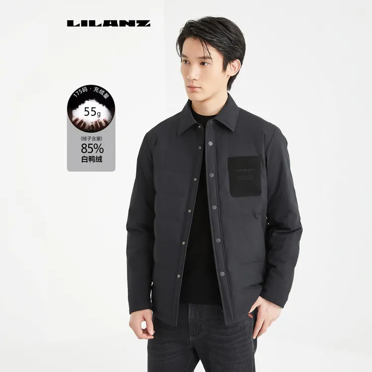利郎轻薄夹克羽绒24DBR205短款休闲秋冬白鸭绒保暖冬季防风百搭