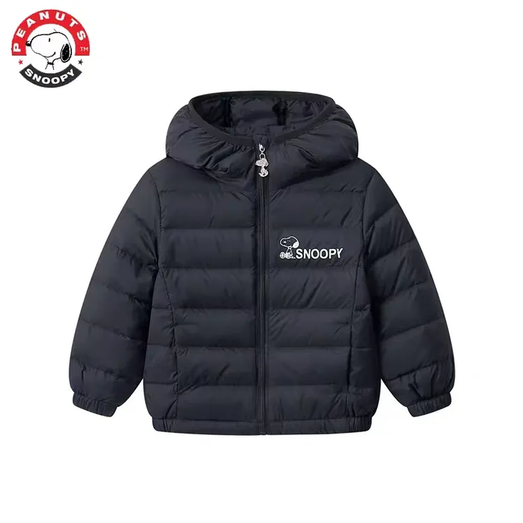 史努比儿童轻薄羽绒服2025新款冬季白鸭绒保暖男女童校服神器外套