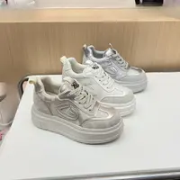 增高8CM 2025时尚休闲厚底内增高小个子小白鞋 R073-1