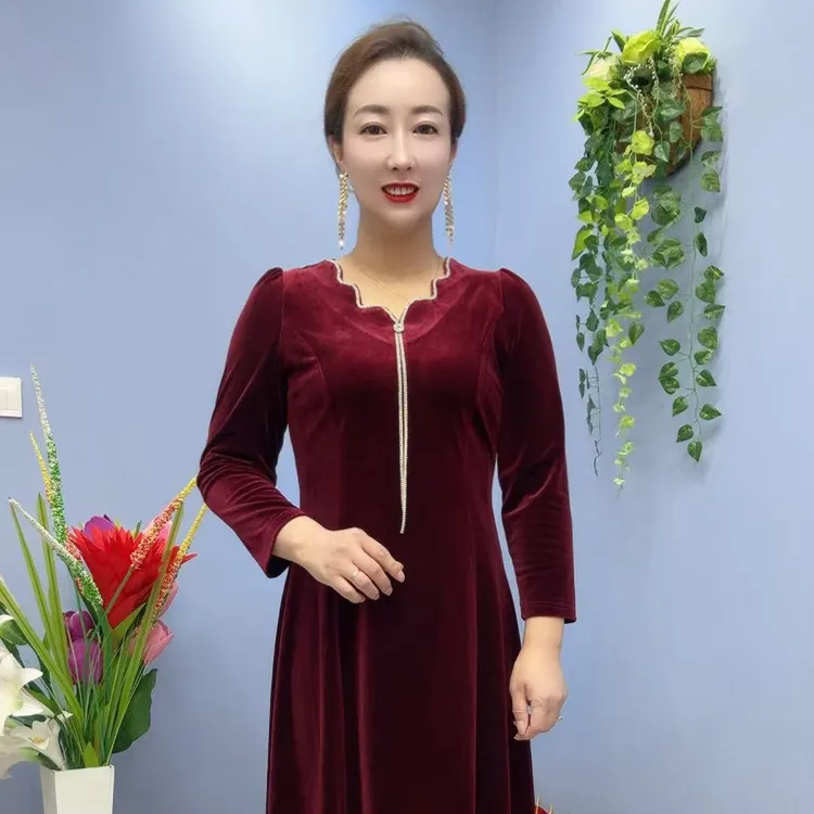 6312款气质重工高贵女士连衣裙