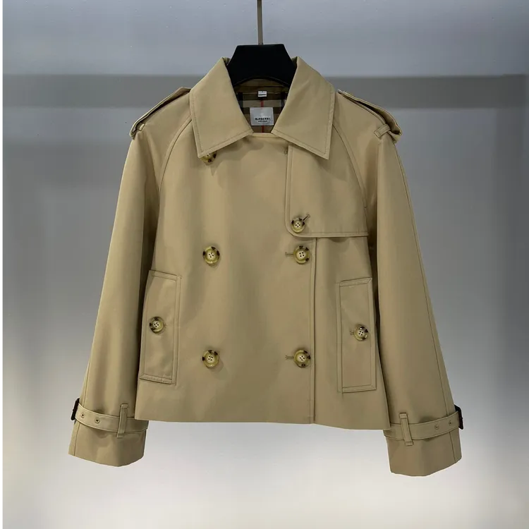 短款韩版高级感风衣外套女2025春秋新款英伦风小个子收腰气质大衣