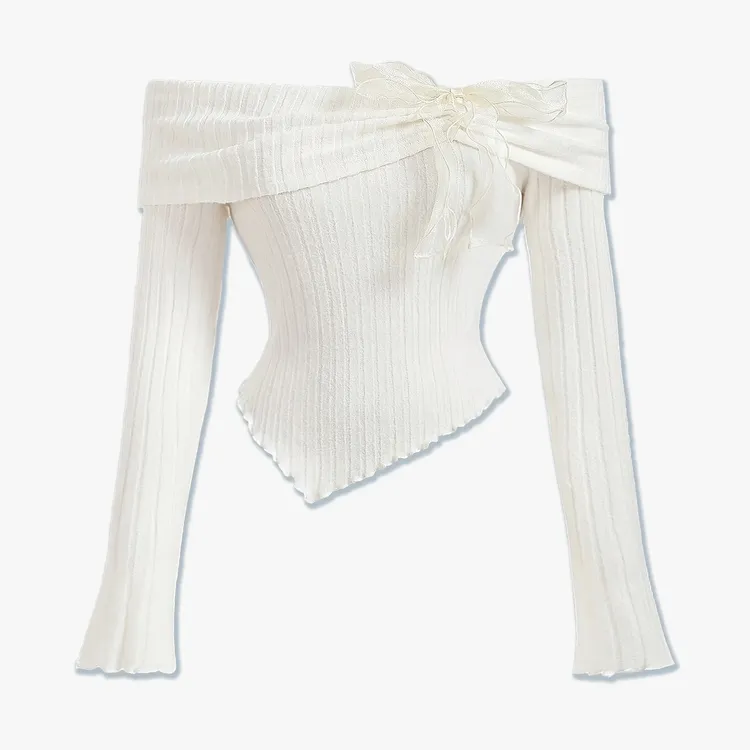 设计感短款秋冬时尚毛针织衫修身女装蝴蝶秋季针织衫设计师