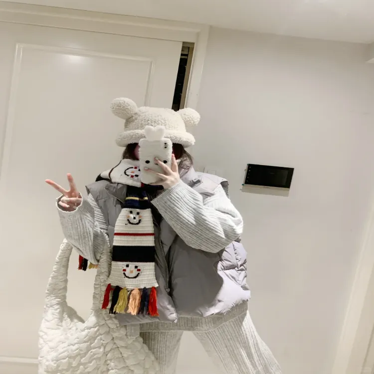 2024新款冬季搭配一整套女叠穿棉服马甲针织衫阔腿裤显瘦三件套潮