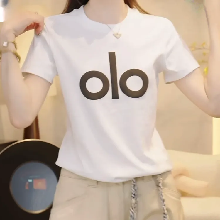 设计感简约字母休闲百搭显瘦圆领T恤女2025夏款宽松薄款短袖上衣