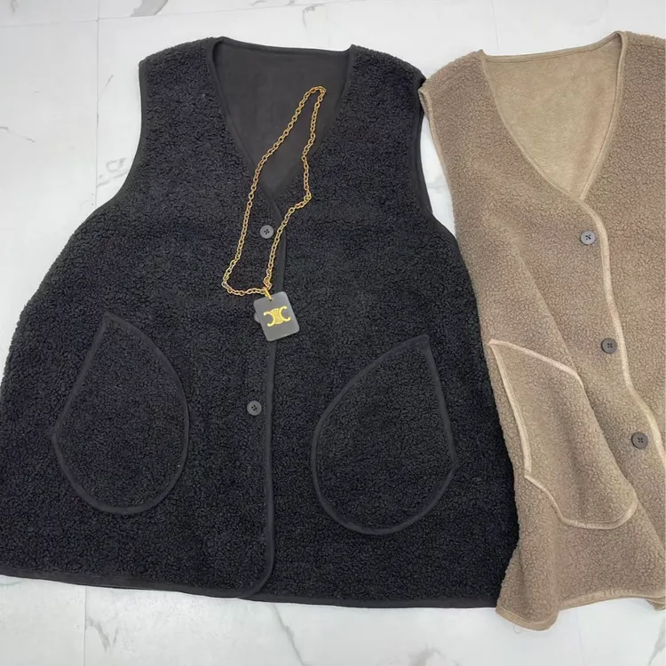 秋冬季新款韩版中长款女羊羔毛马甲外套8009（长）