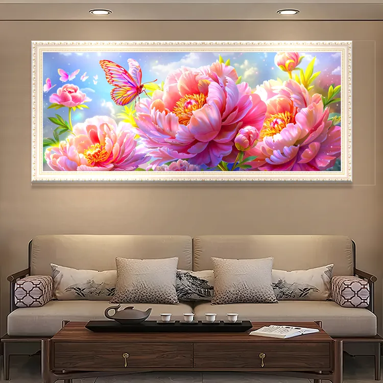 唐小七十字绣2025新款手工自己绣现代简约花开富贵客厅卧室装饰