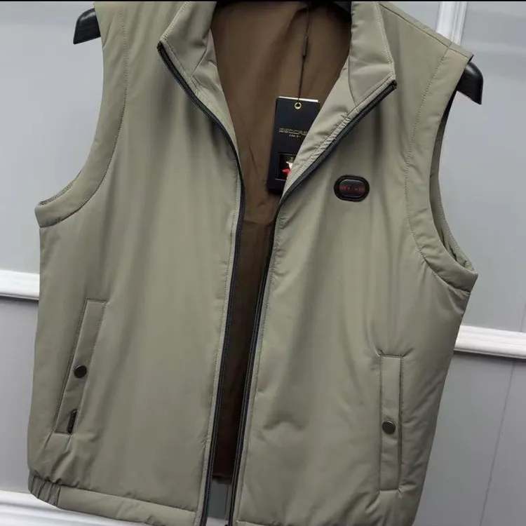 新款高品质男士立领休闲加棉马甲