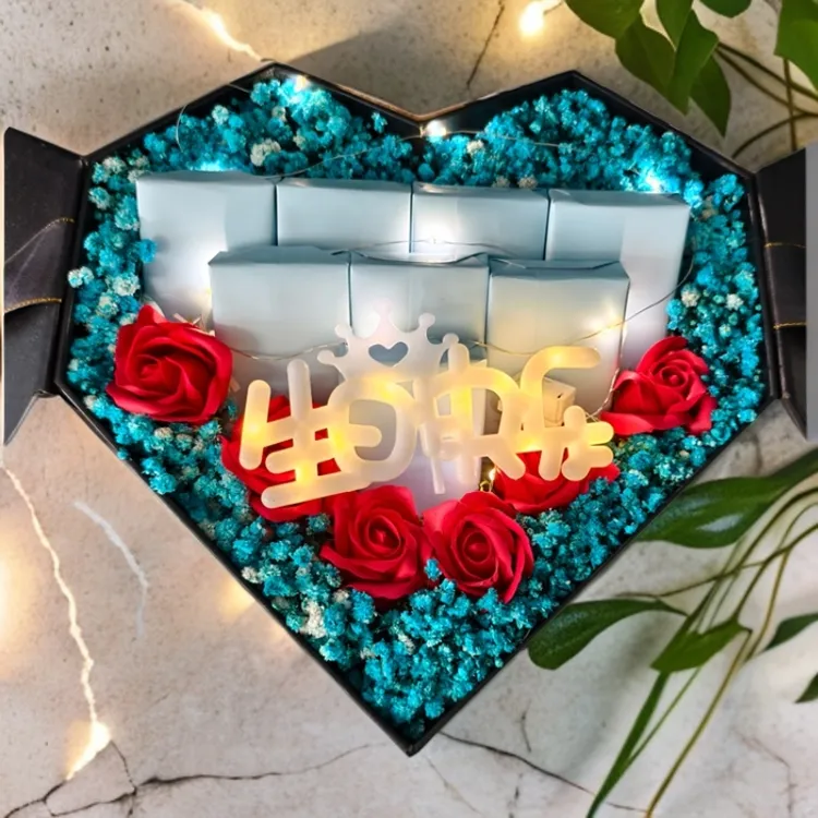 创意情侣玫瑰花情人节礼盒送男朋友老公仪式感生日礼物diy