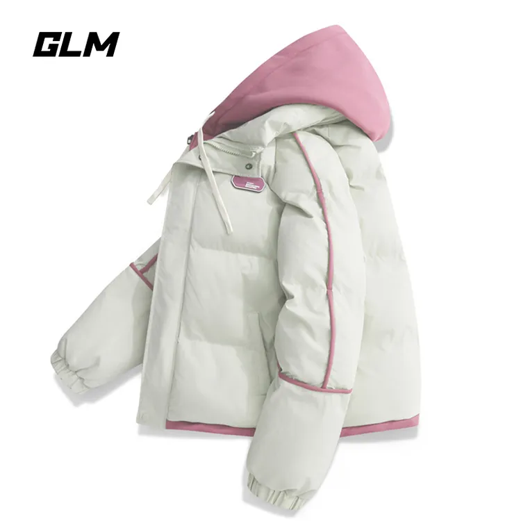 GLM 冬季假两件棉衣休闲连帽面包服男女同款外套情侣保暖加厚棉服