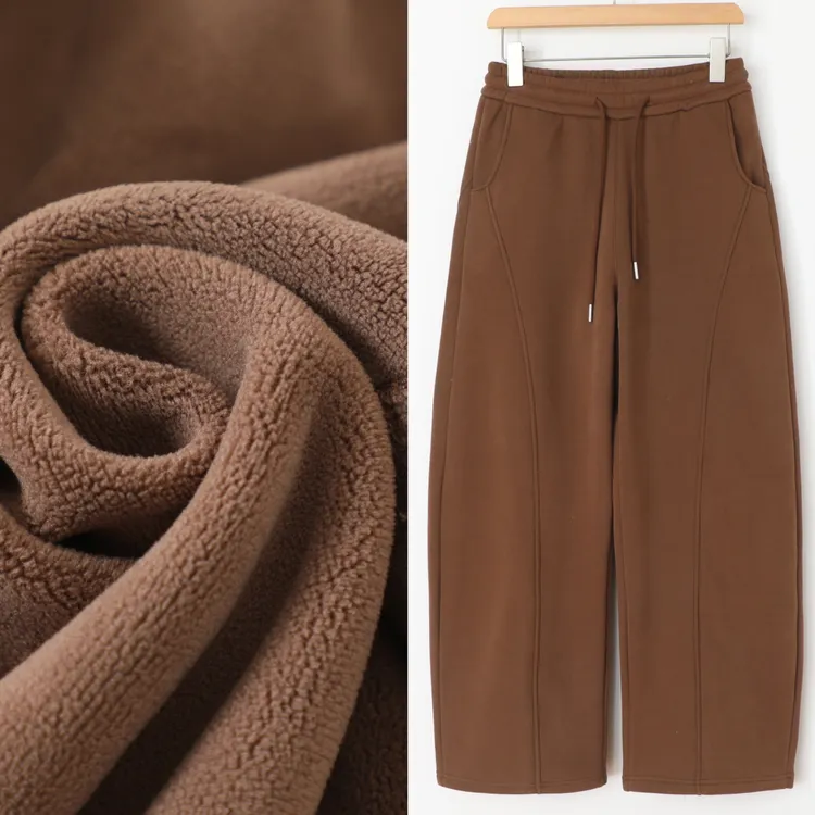 【窄版弯刀裤】11冬款2025加绒宽松直筒阔腿香蕉百搭休闲加厚高腰