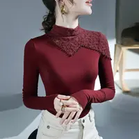 NY#【160斤可穿】秋冬新品钉珠漏洞设计半高领百搭t恤显瘦DY15138H