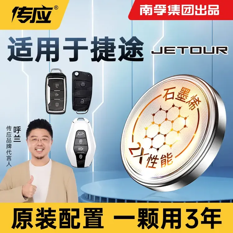 南孚传应奇瑞捷途专用汽车钥匙遥控器纽扣电池x70 M x90 x95