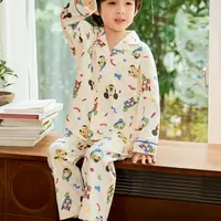 【纯棉开衫】男童纯棉睡衣春秋季男孩长袖中大童男童家居服卡通儿童
