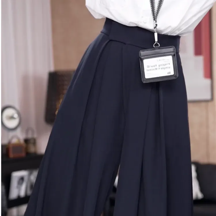 美拉德四季款魔术贴腰头时尚百搭裤 16537-1