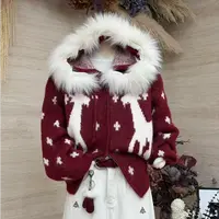 【绒冬小鹿】温馨氛围感气质毛衣-5699