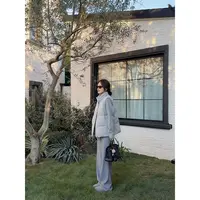 【曼文kiki】“冰川暖鹅”简约立领羊毛鹅绒羽绒汉服马甲  25Q1220