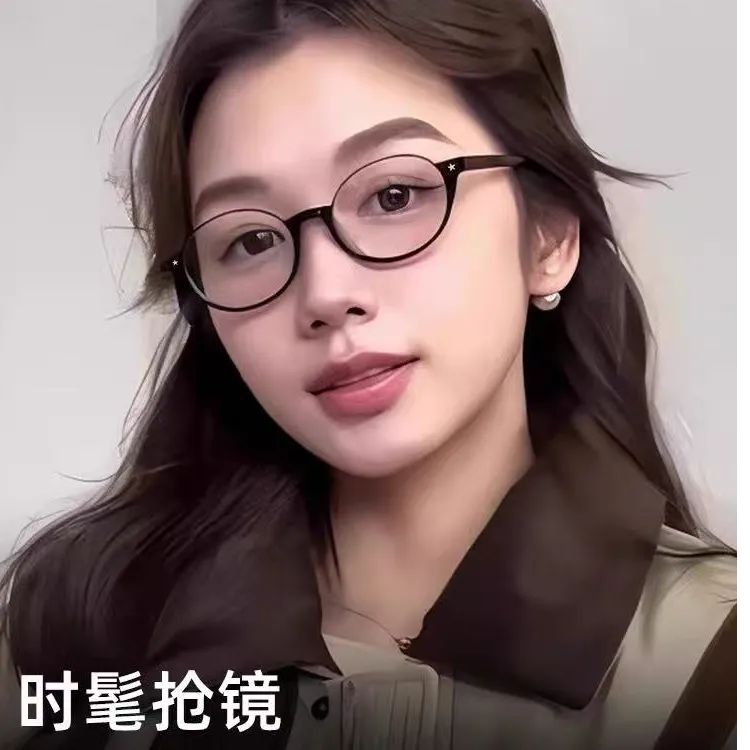 日系超轻下半框色近视眼镜女可配度数复古个性小框眼镜架近视镜
