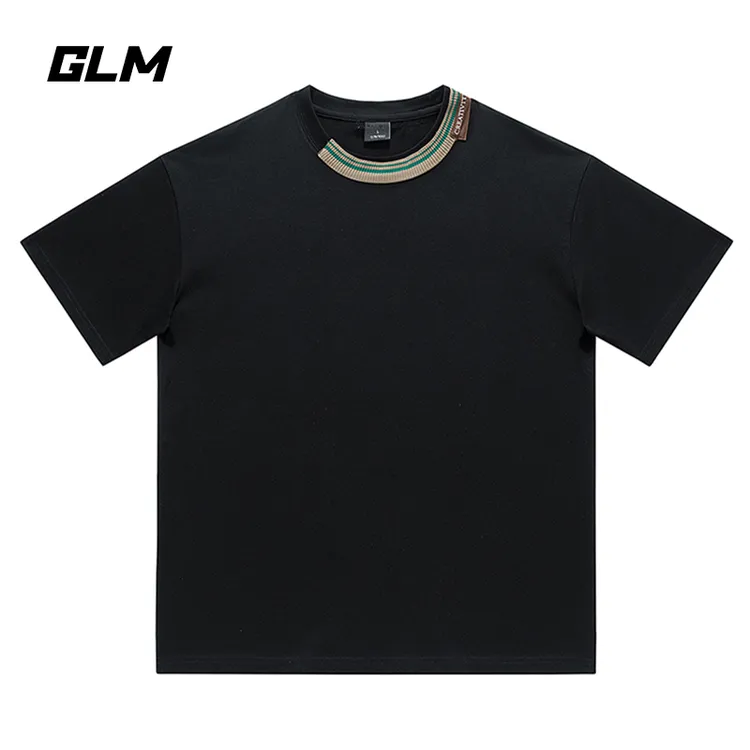 GLM国风重磅纯棉短袖t恤男士夏季美式潮牌简约宽松体恤半袖上衣