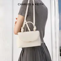 CHARLES & KEITH【商场同款】多背法绳结翻盖双肩包女60271630-D1