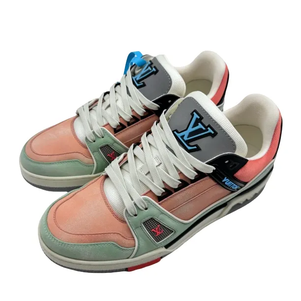 LV/6.5码40.5码/马卡龙配色trainer板鞋/98新/yy206/时尚潮流潮鞋