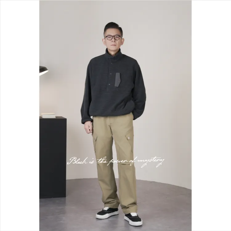 【BlackMystery】鹿鸣 秋冬加绒时尚保暖防风直筒工装休闲裤 8759