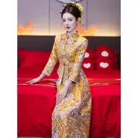 龙凤褂褂皇2025新款立体仿手绣中式礼服结婚出阁修身显瘦出阁嫁衣