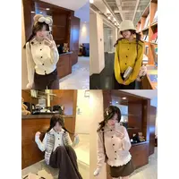 冬野花集 立体手工花朵毛衣开衫+碎花毛毛马甲女C 9583#
