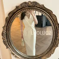 【现货】LUOLUOZ【曼妙腰线】气质绝美捏褶设计无袖长款连衣裙CC110