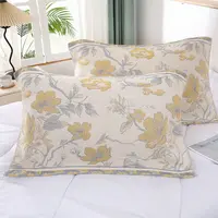 高端纯棉纱布枕巾--山水芙蓉