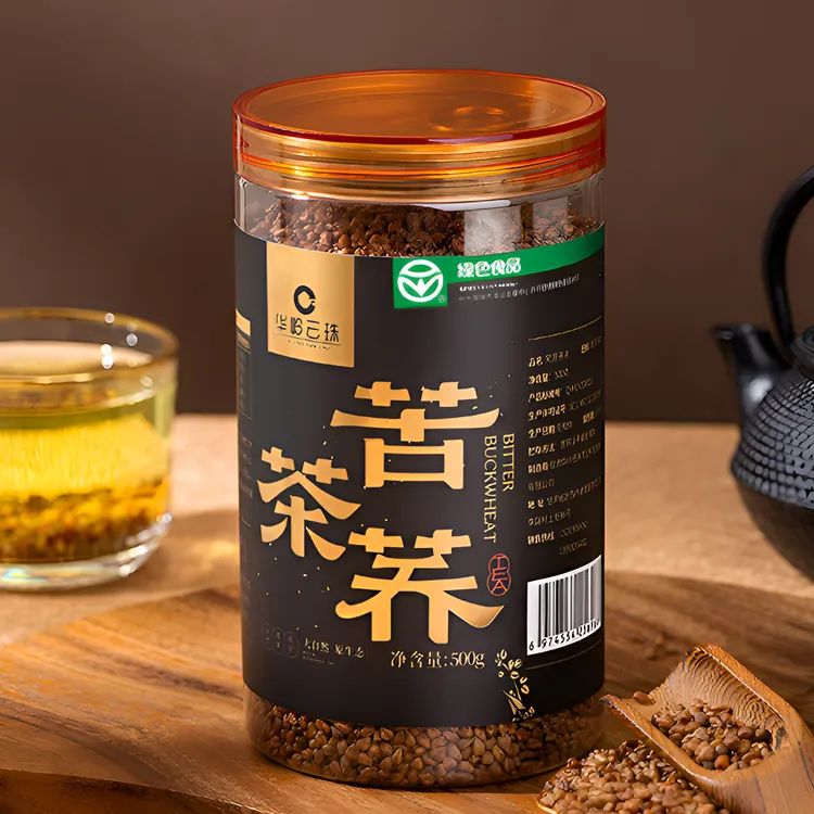 【华岭云珠】黑苦荞茶 500g*2罐装 甘肃特产通渭高山黑苦荞茶