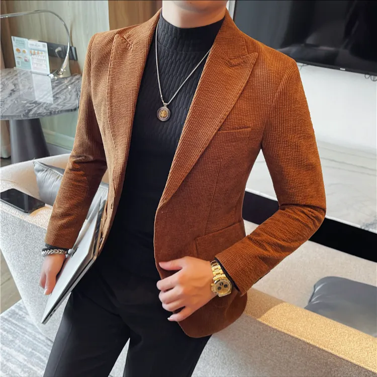 痞帅小西装外套男款秋冬韩版修身2025新款高级感休闲西服上衣