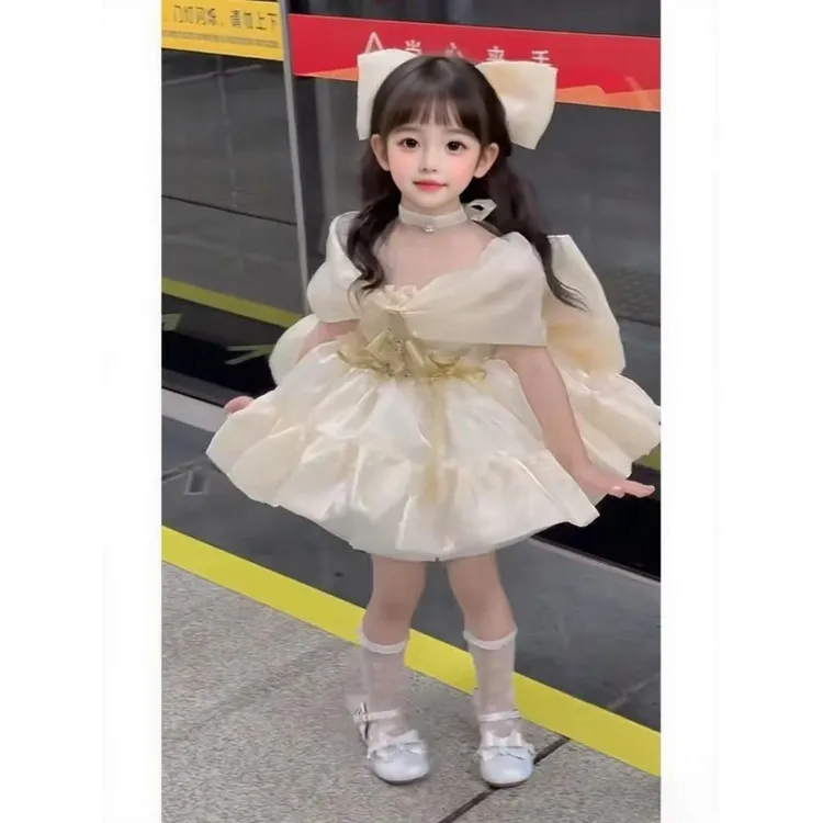 女童公主礼服裙洛丽塔高端生日蓬蓬裙2025新款儿童钢琴演出花童