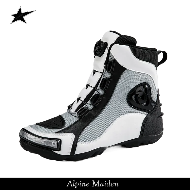A星Alpine Maiden机车骑行鞋男女四季防摔防撞透气越野靴子专业鞋