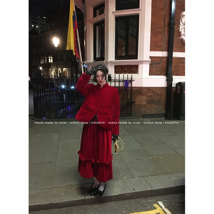 【Mona张绮贤 】MONA 90白鸭绒 棉衣半裙女 O124A09840