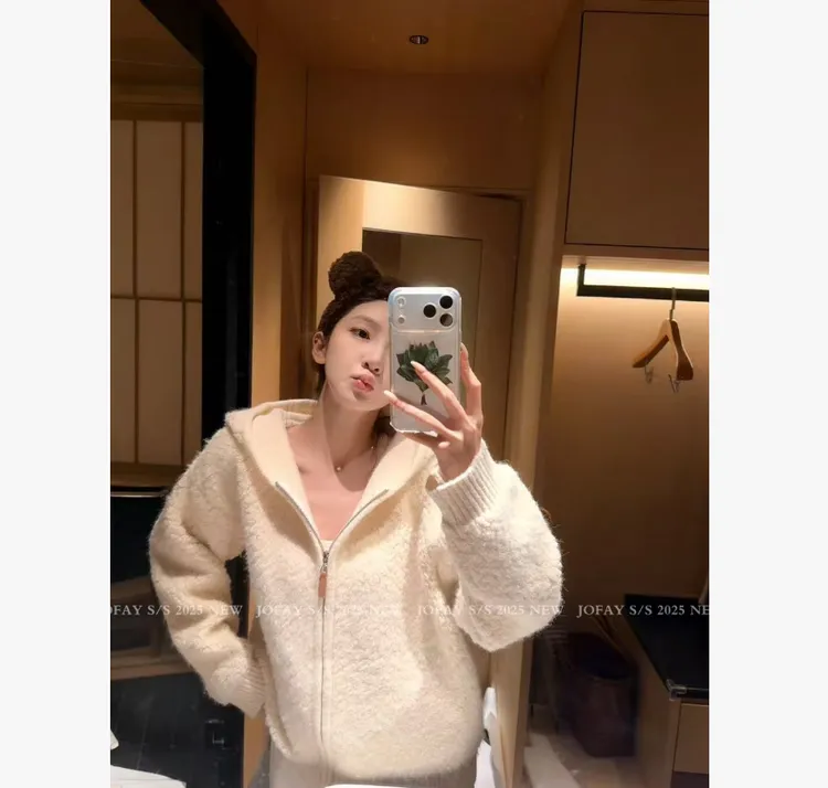 【CHASINGLIGHT】|团宠外套|韩版慵懒风拉链毛衣 M1180