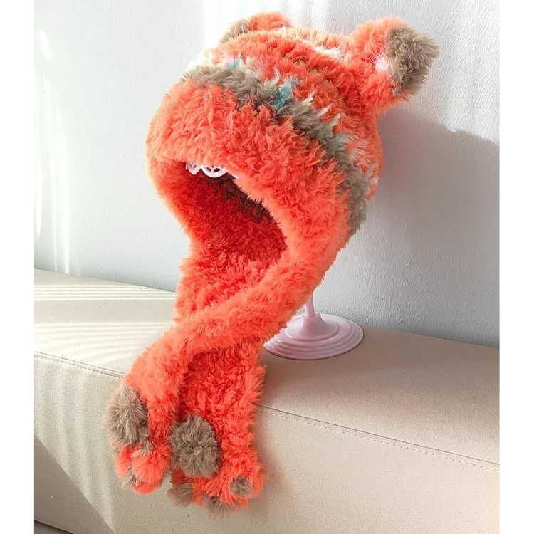 疯狂动物城尼克朱迪帽儿童帽秋冬保暖帽材料包