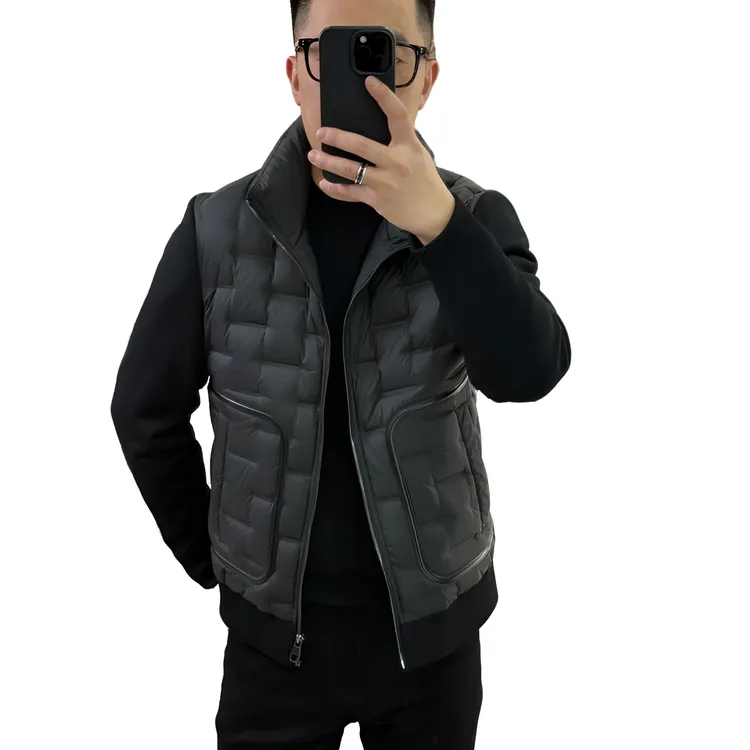 【BVCIGULM】男士羽绒外套系列#26339针织袖配羽绒时尚轻奢休闲百搭