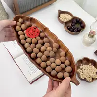 南美胡桃木凤羽水果果盘33*12.5*3cm